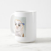 Vier-Mit Augen Forester | Weiße Eule Kaffeetasse (Vorderseite Links)