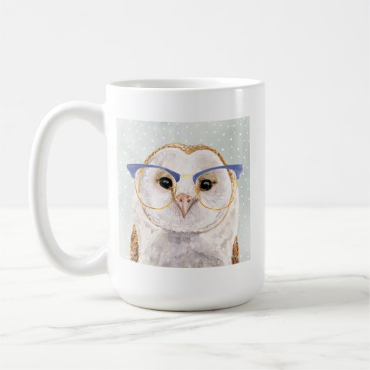 Vier-Mit Augen Forester | Weiße Eule Kaffeetasse (Links)