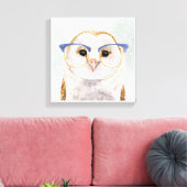 Vier-Mit Augen Forester | Weiße Eule Leinwanddruck (Insitu (Wohnzimmer))