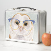 Vier-Mit Augen Forester | Weiße Eule Metall Brotdose (Beispiel)