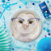 Vier-Mit Augen Forester | Weiße Eule Pappteller (Party)