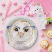 Vier-Mit Augen Forester | Weiße Eule Pappteller (Party)