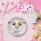 Vier-Mit Augen Forester | Weiße Eule Pappteller (Party)