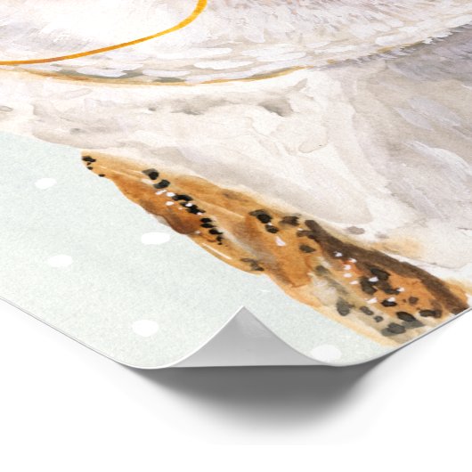 Vier-Mit Augen Forester | Weiße Eule Poster (Ecke)