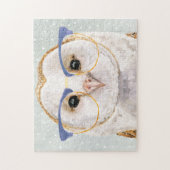 Vier-Mit Augen Forester | Weiße Eule Puzzle (Vertikal)