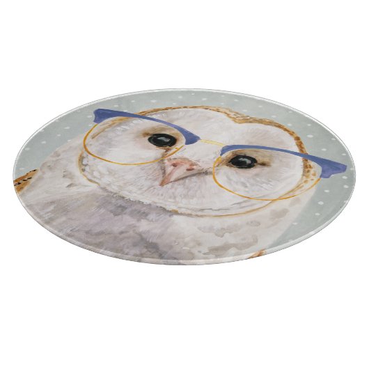 Vier-Mit Augen Forester | Weiße Eule Schneidebrett (Ecke)