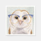 Vier-Mit Augen Forester | Weiße Eule Serviette (Vorderseite)