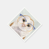 Vier-Mit Augen Forester | Weiße Eule Serviette (Ecke)