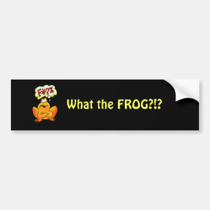 Vier-mit Buchstaben gekennzeichneter Frosch Autoaufkleber