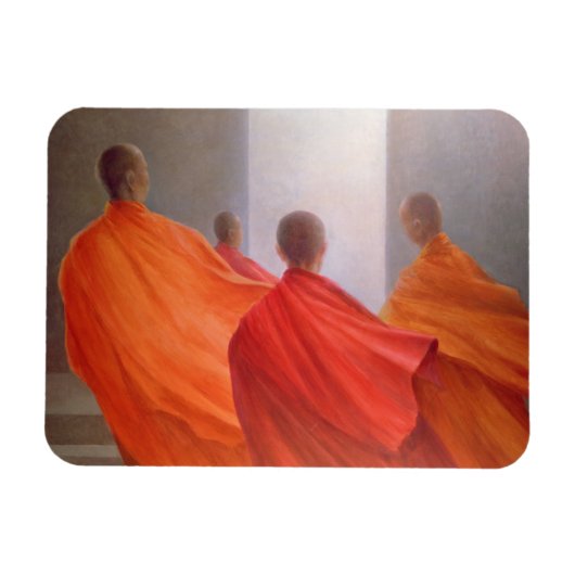 Vier Monate auf Tempelschritten Magnet (Horizontal)