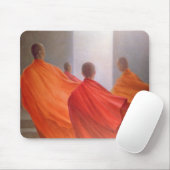 Vier Mönche auf Tempel-Schritten Mousepad (Mit Mouse)