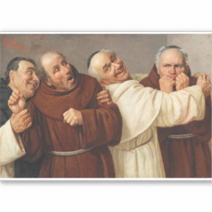 Vier Mönche, c. 1884 von Claudio Rinaldi Aufkleber