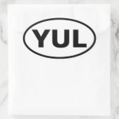VIER Montreal "YUL" Ovaler Aufkleber (Tasche)