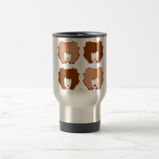 VIER MOODS IN TAN UND BROWN REISEBECHER (Mittel)
