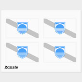 VIER Mostar-Flag Rechteckiger Aufkleber (Blatt)