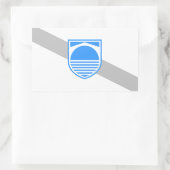 VIER Mostar-Flag Rechteckiger Aufkleber (Tasche)