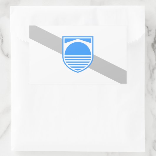 VIER Mostar-Flag Rechteckiger Aufkleber (Tasche)