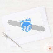 VIER Mostar-Flag Rechteckiger Aufkleber (Umschlag)