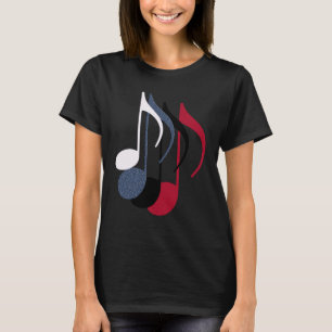 vier Musiknoten T-Shirt