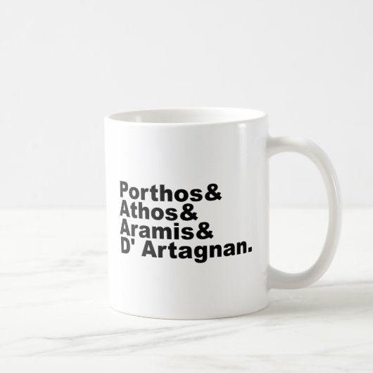 Vier Musketiere - Porthos Athos Aramis D'Artagnan Kaffeetasse (Rechts)