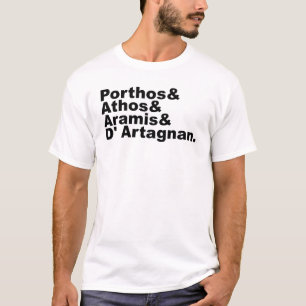 Vier Musketiere - Porthos Athos Aramis D'Artagnan T-Shirt