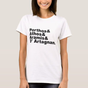 Vier Musketiere - Porthos Athos Aramis D'Artagnan T-Shirt