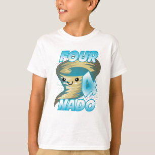 Vier Nado Tornado 4 Geburtstag Junge T-Shirt