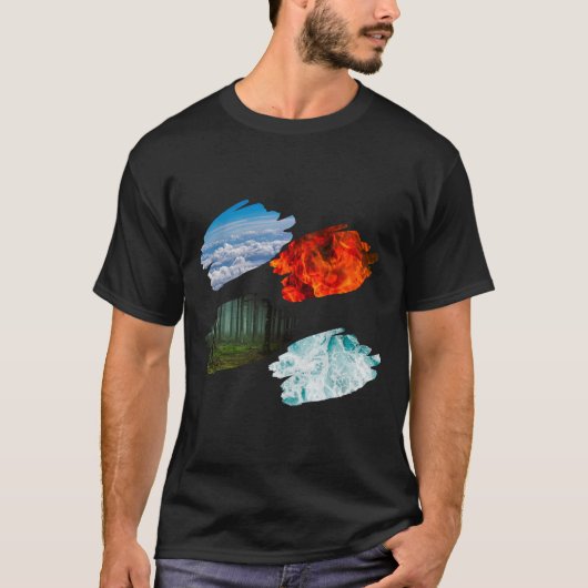 Vier Naturelemente T-Shirt (Vorderseite)