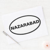 VIER Nazarabad Ovaler Aufkleber (Umschlag)