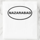 VIER Nazarabad Ovaler Aufkleber (Tasche)