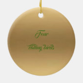 Vier nennende Vögel Goldweihnachtsdekoration Keramik Ornament (Hinten)