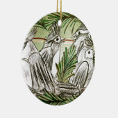 Vier nennende Vögel Keramikornament (Rechts)