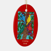 Vier nennende Vögel Keramikornament (Rechts)