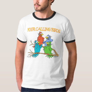 Vier nennende Vögel T-Shirt