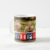 vier niedliche Chipmunks Kaffeetasse (Vorderseite Links)