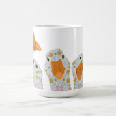 Vier Niedliche Gemusterte Gänse der Flora Kaffeetasse (Mittel)
