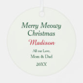 Vier Niedliche Kätzchen Weihnachtskinder Ornament Aus Metall (Rückseite)