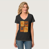 Vier Niedliche Katzen Kätzchen T-Shirt (Vorderseite Vollansicht)