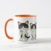 Vier niedliche Katzen Tasse (Links)