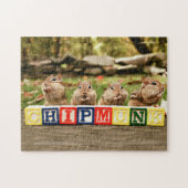 Vier niedliche kleine unverschämte Chipmunks Puzzle (Horizontal)