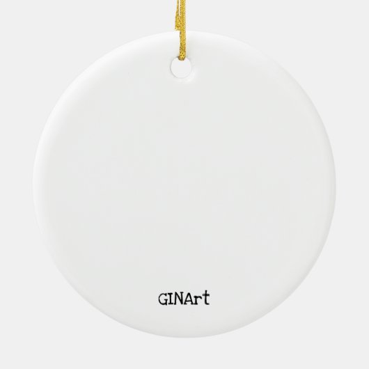 Vier Niedliche Whimsikfarbige Vögel Keramik Ornament (Hinten)