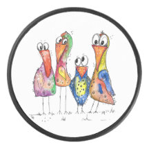 Vier Niedliche Whimsikvögel