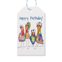 Vier Niedliche Whimsikvögel