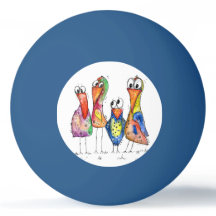 Vier Niedliche Whimsikvögel