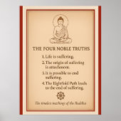 Vier Noble Wahrheiten Buddha Wall Art Poster (Vorne)
