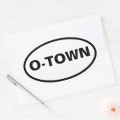 VIER Oakland "O-town" Ovaler Aufkleber (Umschlag)