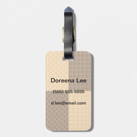 Vier Oblaten Gepäckanhänger (Rückseite vertikal)