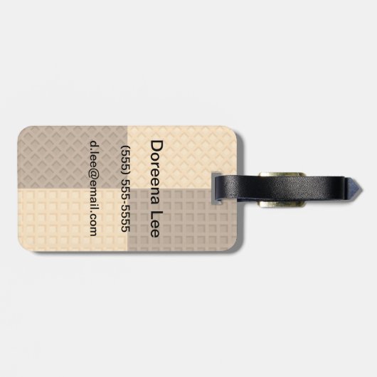 Vier Oblaten Gepäckanhänger (Rückseite horizontal)