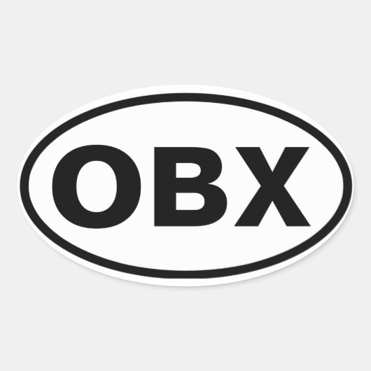 VIER OBX OVALER AUFKLEBER (Vorderseite)