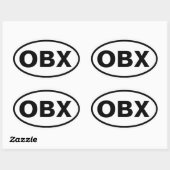 VIER OBX OVALER AUFKLEBER (Blatt)